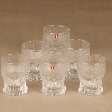 Iittala Aslak snapsilasi, 6 cl, 6 kpl, suunnittelija Tapio Wirkkala, 6 cl