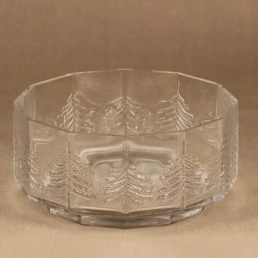 Iittala Kuusi tarjoilukulho, kirkas, suunnittelija Jorma Vennola,