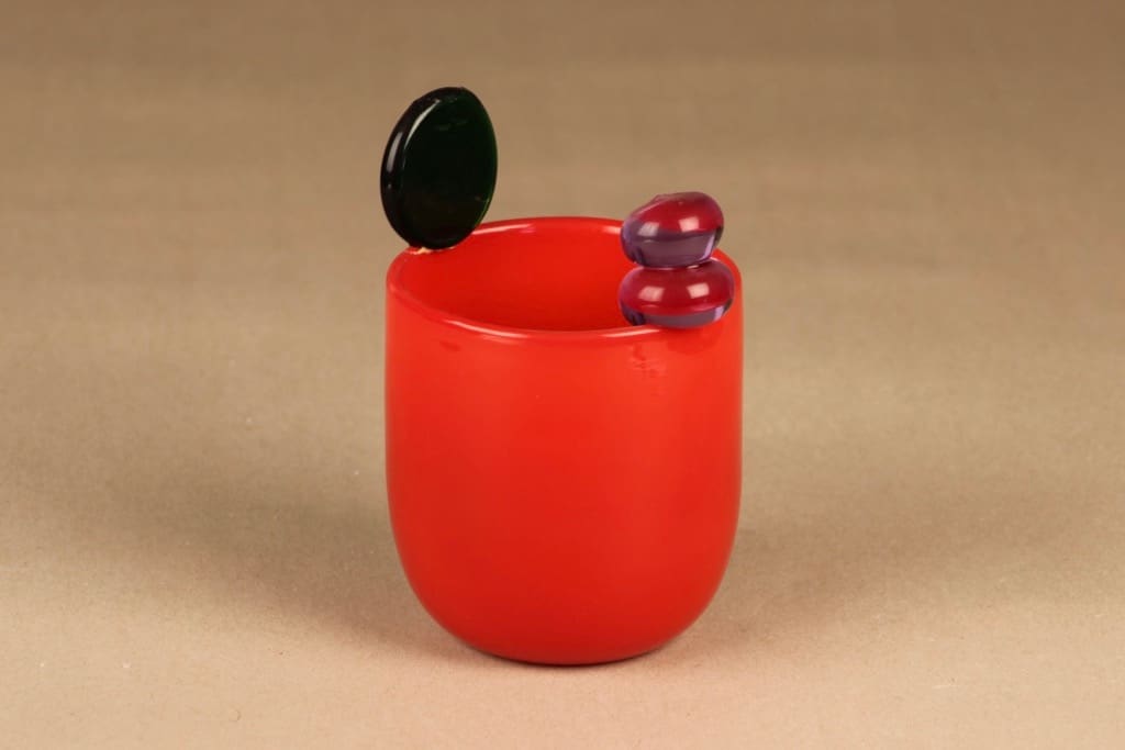 Nuutajärvi Pampula maljakko, signeerattu, suunnittelija Oiva Toikka, signeerattu kuva 2