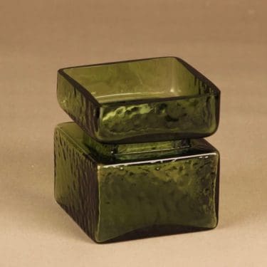 Riihimäen lasi Pala maljakko, vihreä, suunnittelija Helena Tynell,