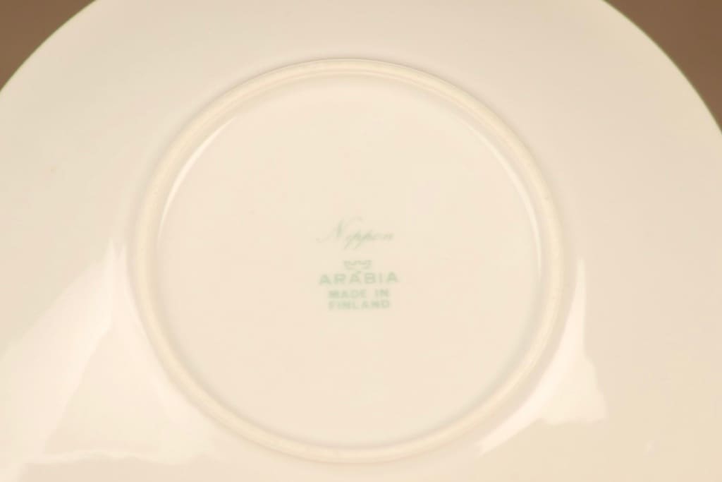 Arabia Nippon kahvikuppi ja lautaset(2), vihreä, suunnittelija Olga Osol, serikuva kuva 4