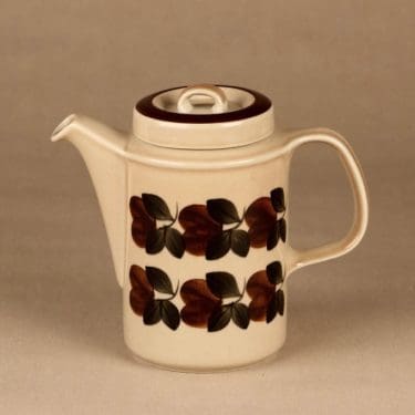 Arabia Ruija kahvikaadin, 1.33 l, suunnittelija Raija Uosikkinen, 1.33 l, käsinmaalattu