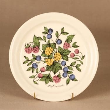 Arabia Botanica lautanen, 20.5 cm, suunnittelija Esteri Tomula, 20.5 cm, serikuva, marja