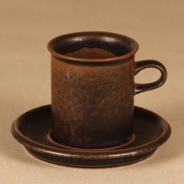 Arabia Ruska kahvikuppi, ruskea, suunnittelija Ulla Procope,