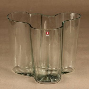 Iittala Aalto-Collection maljakko, vihreä, suunnittelija Alvar Aalto, signeerattu