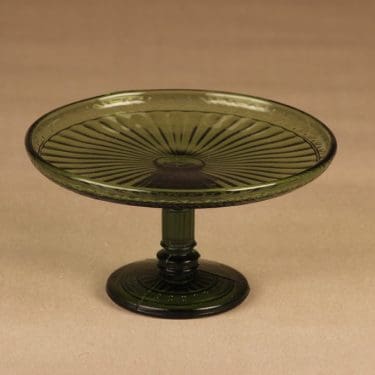 Riihimäen lasi Kara serving plate, green 