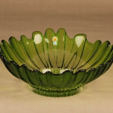 Humppila Tokka kulho, vihreä, suunnittelija Tauno Wirkkala,