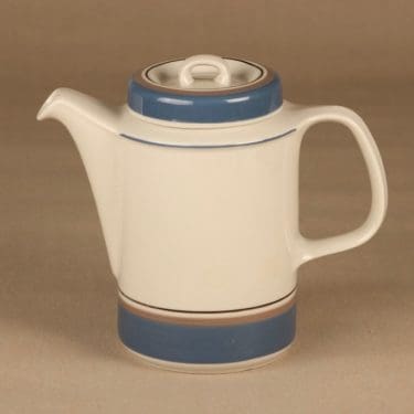 Arabia Uhtua kahvikaadin, 1.35 l, suunnittelija Inkeri Leivo, 1.35 l, raitakoriste