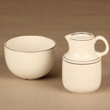 Arabia Birka sokerikko ja kermakko, suunnittelija Stig Lindberg,