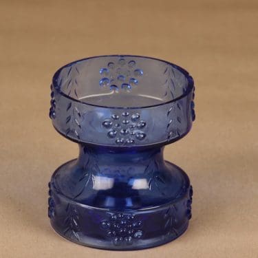 Riihimäen lasi Mesimarja kääntömaljakko, sininen, suunnittelija Tamara Aladin,