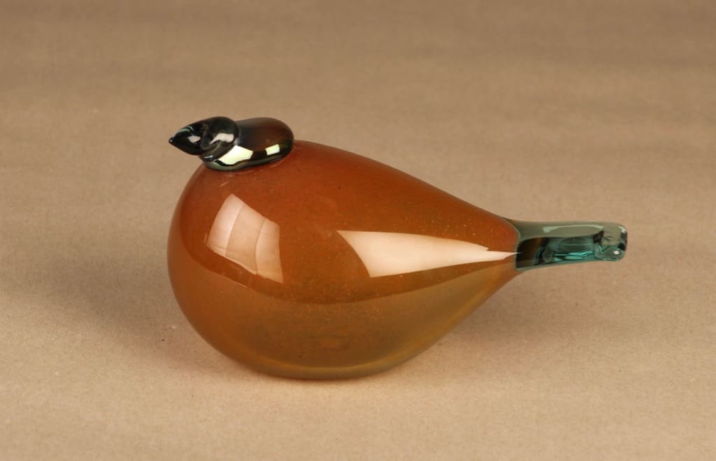 Nuutajärvi lintu , Kelokuukkeli, suunnittelija Oiva Toikka, Kelokuukkeli, signeerattu