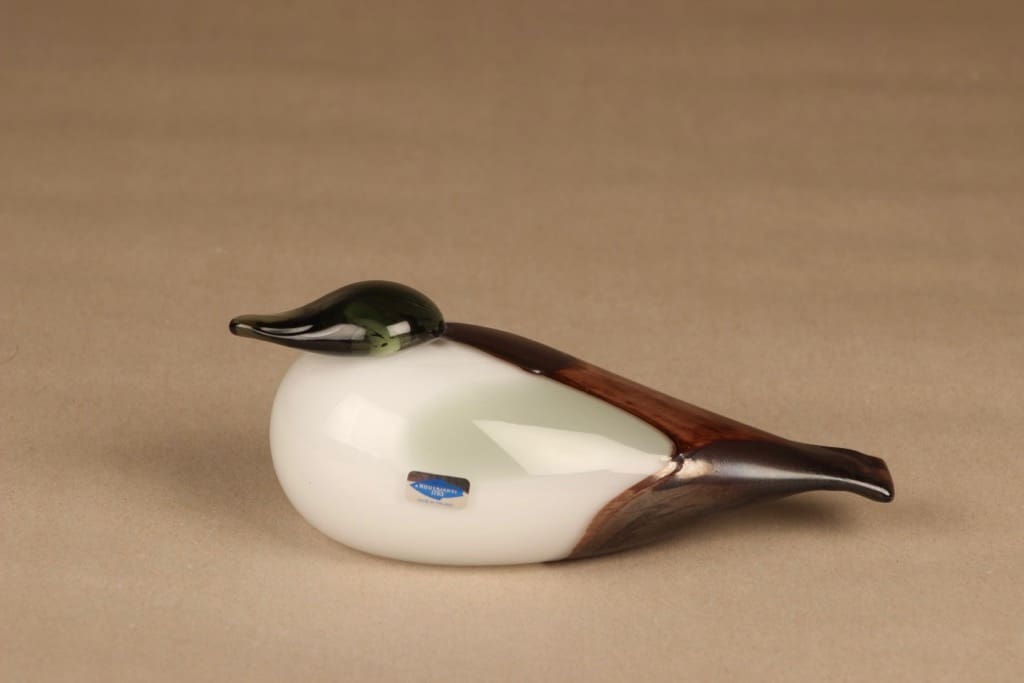 Nuutajärvi lintu , Haahka, suunnittelija Oiva Toikka, Haahka, signeerattu