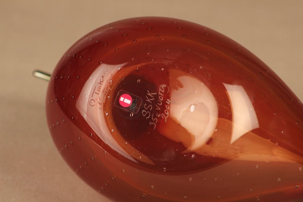 Nuutajärvi vuosilintu, Kytökuovi SSKK 2004, suunnittelija Oiva Toikka, Kytökuovi SSKK 2004, signeerattu, tilaustyö kuva 5