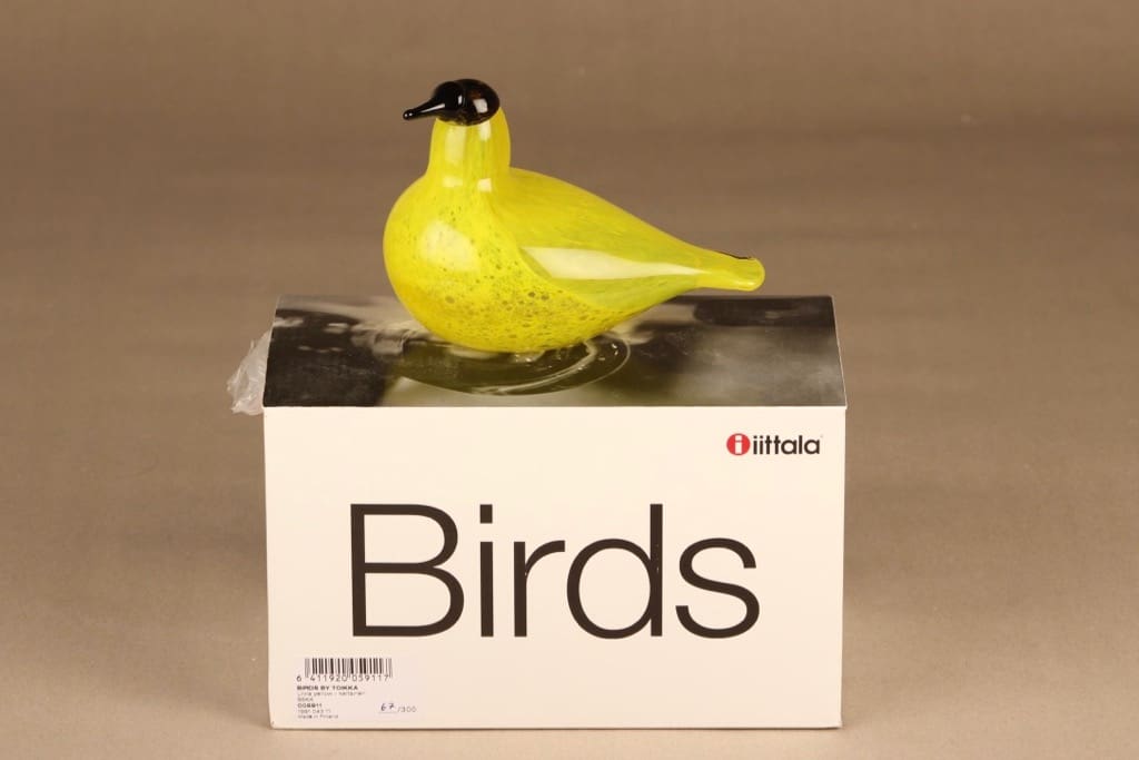 Nuutajärvi lintu , Liivia SSKK, suunnittelija Oiva Toikka, Liivia SSKK, signeerattu, numeroitu, tilaustyö kuva 6