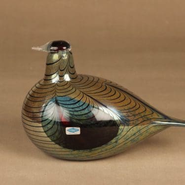 Nuutajärvi lintu , Fasaani, suunnittelija Oiva Toikka, Fasaani, signeerattu