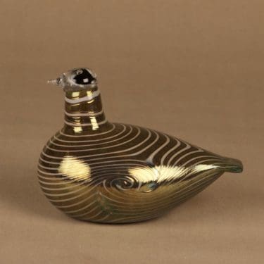 Nuutajärvi lintu , Alli, suunnittelija Oiva Toikka, Alli, signeerattu