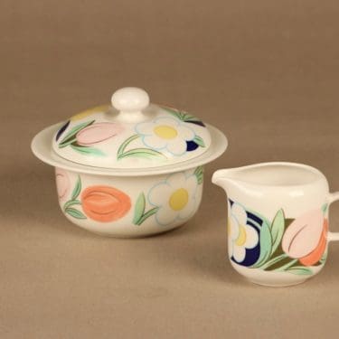 Arabia Poetica sokerikko ja kermakko, monivärinen, suunnittelija Dorrit von Fieandt,