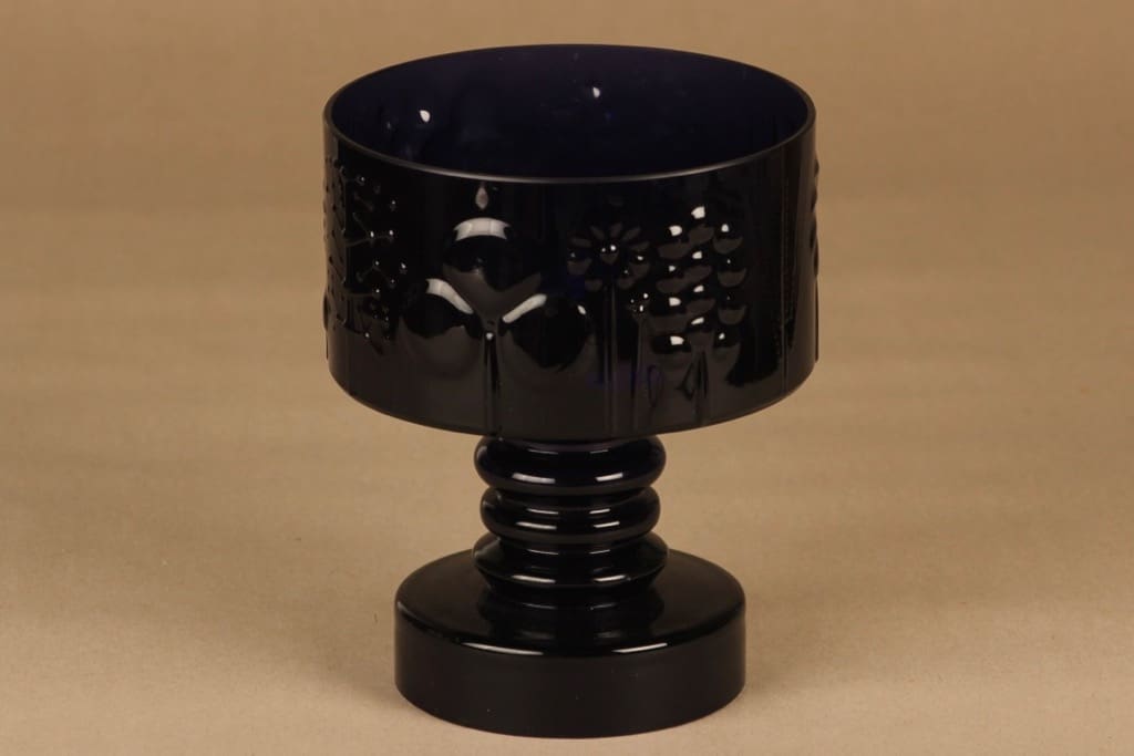 Nuutajärvi Flora kulho, jalallinen, suunnittelija Oiva Toikka, jalallinen