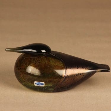 Nuutajärvi lintu , Haahkatar, suunnittelija Oiva Toikka, Haahkatar, signeerattu