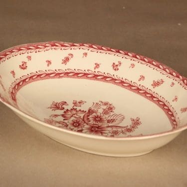 Arabia Suomen Kukka tarjoilukulho, 25*19 cm, korkeus 4 cm, suunnittelija tuntematon, 25*19 cm, korkeus 4 cm, kukka