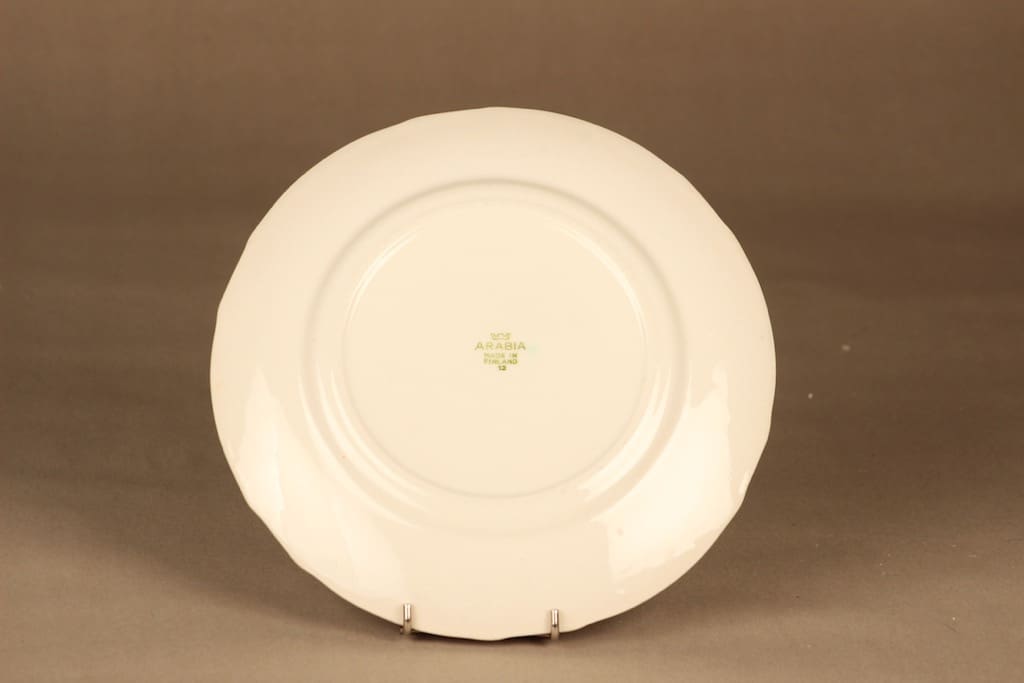 Arabia Suomen Kukka lautanen, 23.5 cm, suunnittelija tuntematon, 23.5 cm, kukka kuva 3