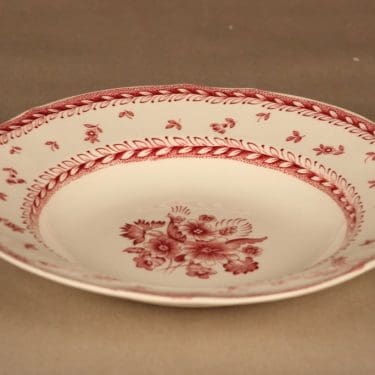 Arabia Suomen Kukka lautanen, syvä, suunnittelija tuntematon, syvä, kukka