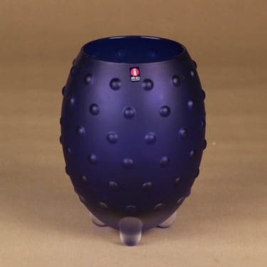 Iittala Major vase, blue designer Tiina Nordström