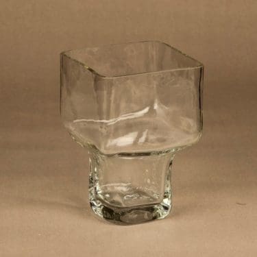 Riihimäen lasi Pultti vase, clear designer Helena Tynell
