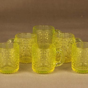 Riihimäen lasi Grapponia muki, 10 cl, 6 kpl, suunnittelija Nanny Still, 10 cl