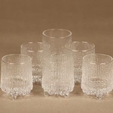 Iittala Ultima Thule snapsilasi, 5 cl, 6 kpl, suunnittelija Tapio Wirkkala, 5 cl