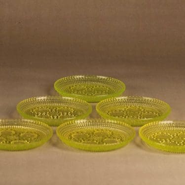 Riihimäen lasi Grapponia lautanen, 14.5 cm, 6 kpl, suunnittelija Nanny Still, 14.5 cm