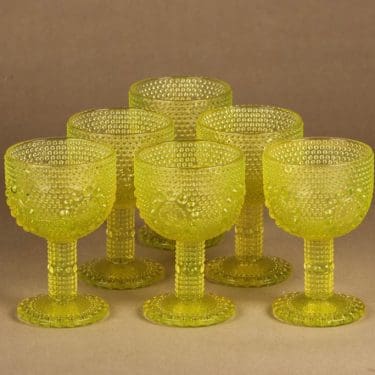 Riihimäen lasi Grapponia viinilasi, 15 cl, 6 kpl, suunnittelija Nanny Still, 15 cl