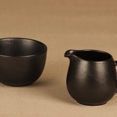 Arabia AR sokerikko ja kermakko, musta, suunnittelija ,