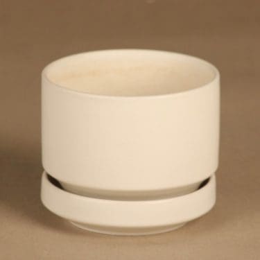 Arabia SN 1 kukkaruukku, valkoinen, suunnittelija Richard Lindh,