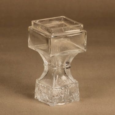 Humppila maljakko/kynttilänjalka, kirkas, suunnittelija Eino Vänni,