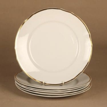 Arabia FQ lautanen, 23.5 cm, 6 kpl, suunnittelija , 23.5 cm, raitakoriste