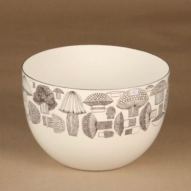 Finel Tatti kulho, mustavalkoinen, suunnittelija Esteri Tomula,