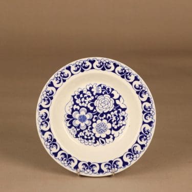 Arabia Gardenia lautanen, syvä, suunnittelija Esteri Tomula, syvä, serikuva, kukka