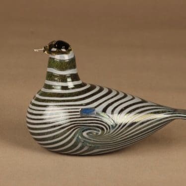 Nuutajärvi lintu , Alli, suunnittelija Oiva Toikka, Alli, signeerattu