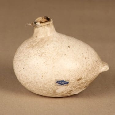 Nuutajärvi lintu , Riekko, suunnittelija Oiva Toikka, Riekko, signeerattu