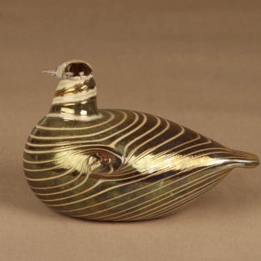 Nuutajärvi lintu , Alli, suunnittelija Oiva Toikka, Alli, signeerattu