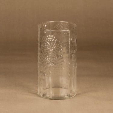 Nuutajärvi Flora maljakko, kirkas, suunnittelija Oiva Toikka,