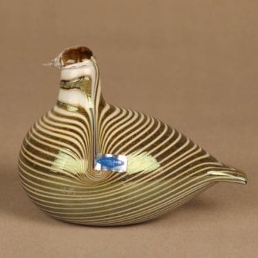 Nuutajärvi lintu , Alli yrityslintu Lamino, suunnittelija Oiva Toikka, Alli yrityslintu Lamino , signeerattu