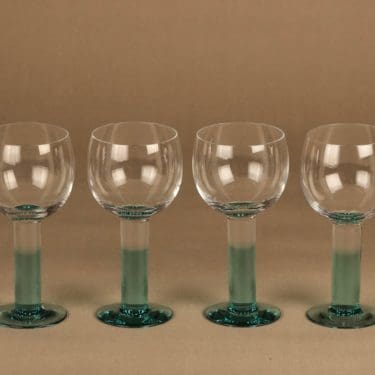 Nuutajärvi Mondo valkoviinilasi (pikkuviini), 28 cl, 4 kpl, suunnittelija Kerttu Nurminen, 28 cl