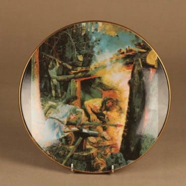 Arabia Kalevala seinälautanen, Sammon taonta, suunnittelija Akseli Gallen-Kallela, Sammon taonta