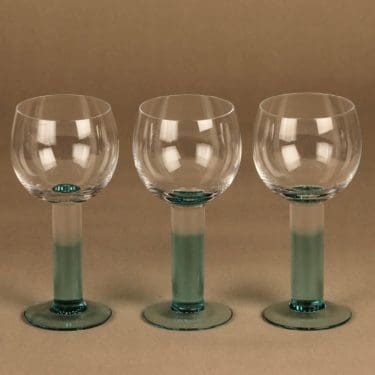 Nuutajärvi Mondo vesilasi, 22 cl, 3 kpl, suunnittelija Kerttu Nurminen, 22 cl