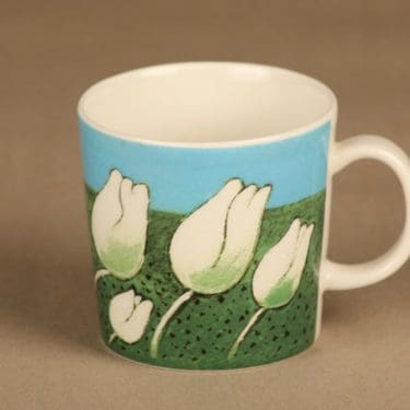 Arabia Teema muki, Aina kaunis, suunnittelija Heljä Liukko-Sundström, Aina kaunis, serikuva, kukka