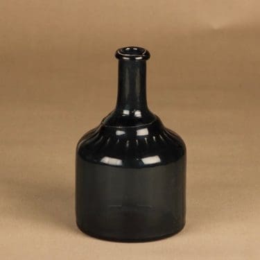 Riihimäen lasi koristepullo, sininen, suunnittelija tuntematon,