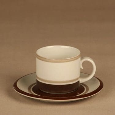 Arabia Pirtti tea cup, stripe decorative designer Raija Uosikkinen