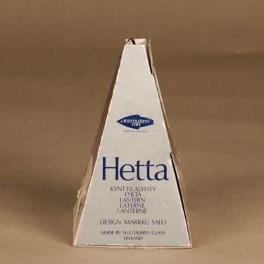 Iittala Hetta kynttilälyhty, kirkas, suunnittelija Markku Salo,